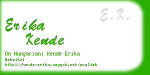 erika kende business card